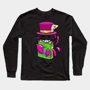 Cheshire Cat Reading Buddy Long Sleeve T-Shirt